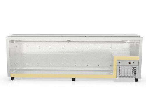 vaiotec TOPLINE 550 Getr�nkek�hltruhe 200, 2 Edelstahlschiebedeckel, 270 Liter, BTH 1010 x 550 x 850 mm