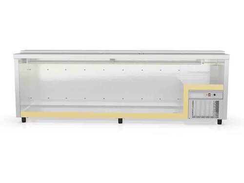 vaiotec TOPLINE 550 Getr�nkek�hltruhe 400, 3 Edelstahlschiebedeckel, 420 Liter, BTH 1500 x 550 x 850 mm