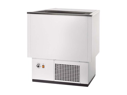 vaiotec TOPLINE 550 Getr�nkek�hltruhe 150, Wei�, Edelstahlschiebedeckel, 129 Liter, BTH 705 x 545 x 840 mm