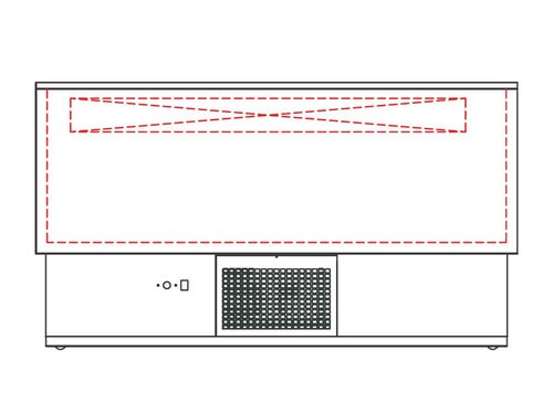 vaiotec TOPLINE 550 Getr�nkek�hltruhe 350, Edelstahl, 3 Edelstahlschiebedeckel, 290 Liter, BTH 1510 x 545 x 840 mm