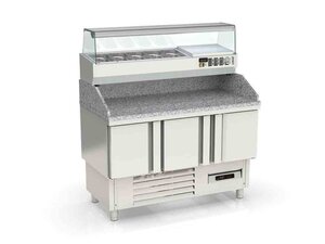vaiotec TOPLINE 700 Pizzatisch 300, 3 T�ren, graue...