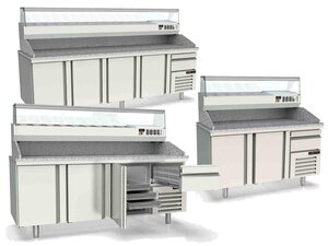 vaiotec TOPLINE 800 Pizzatisch, mit Tren, Schublade, fr...