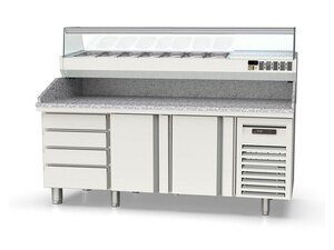 vaiotec TOPLINE 800 Pizzatisch 400, 2 Tren,...
