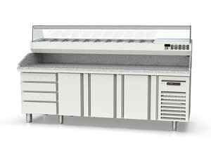 vaiotec TOPLINE 800 Pizzatisch 500, 3 T�ren,...