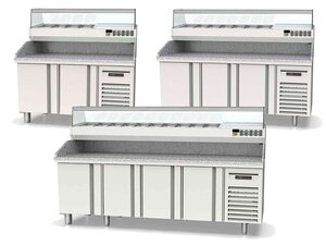 vaiotec TOPLINE 600 Pizzatisch, mit T�ren, graue...