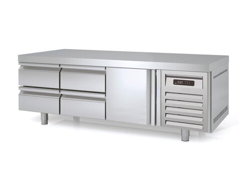 vaiotec TOPLINE 700 Unterbauk�hltisch 400, 4 Schubladen, 1 T�r, f�r GN 1/1, 264 Liter, Umluftk�hlung, BTH 1795 x 700 x 600 mm