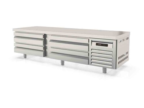 vaiotec TOPLINE 700 Unterbauk�hltisch 300, 4 Schubladen, f�r GN 2/1, 359 Liter, Umluftk�hlung, BTH 2110 x 700 x 600 mm