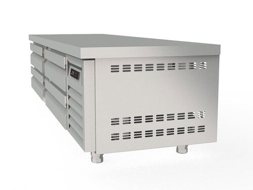 vaiotec TOPLINE 700 Unterbauk�hltisch 300, 4 Schubladen, f�r GN 2/1, 359 Liter, Umluftk�hlung, BTH 2110 x 700 x 600 mm