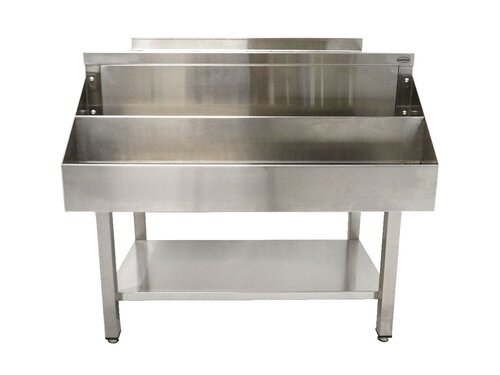 Combisteel Cocktail-Bar Station 900, Edelstahl, Grundboden, Aufkantung, BTH 900 x 740 x 900 mm