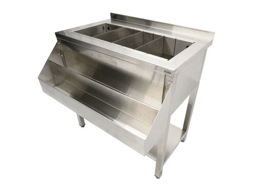 Combisteel Cocktail-Bar Station 900, Edelstahl, Grundboden, Aufkantung, BTH 900 x 740 x 900 mm