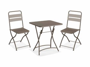 FEROS Breeze Bistro Set, Cappuccino, 2 St�hle, 1 Tisch,...