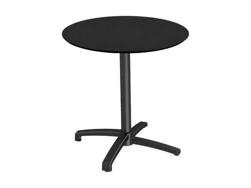 FEROS X Cross Terrassentisch Gestell Schwarz + Schwarze...