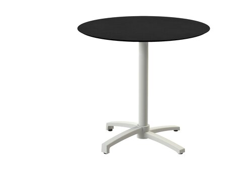 FEROS X Cross Terrassentisch Gestell Sand + Schwarze HPL...