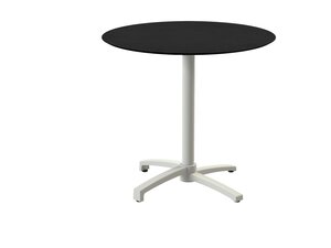 FEROS X Cross Terrassentisch Gestell Sand + Schwarze HPL...