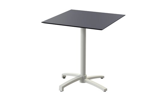 FEROS X Cross Terrassentisch Gestell Sand + Schwarze HPL...