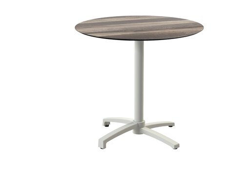 FEROS X Cross Terrassentisch Gestell Sand + Tropical Wood...