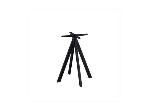 FEROS Infinity Terrassentisch Gestell Schwarz + Schwarze...