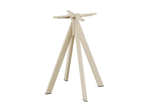 FEROS Infinity Terrassentisch Gestell Sand + Schwarze HPL...