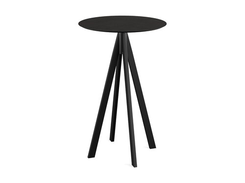 FEROS Infinity Stehtisch Gestell Schwarz + Schwarz HPL...