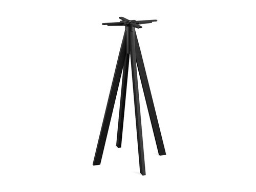 FEROS Infinity Stehtisch Gestell Schwarz + Schwarz HPL...