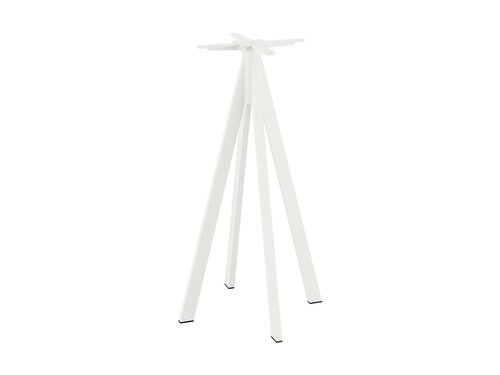 FEROS Infinity Stehtisch Gestell Wei + Schwarz HPL Tischplatte rund  700 mm