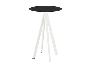 FEROS Infinity Stehtisch Gestell Wei + Schwarz HPL...