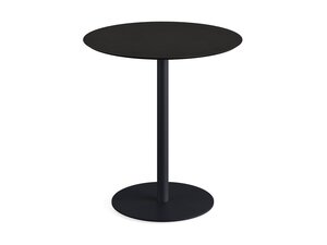 FEROS Urban Terrassentisch Gestell Schwarz + Schwarze HPL...