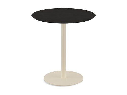 FEROS Urban Terrassentisch Gestell Sand + Schwarze HPL...