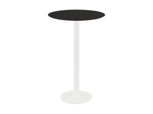 FEROS Urban Stehtisch Gestell Wei + Schwarze HPL...