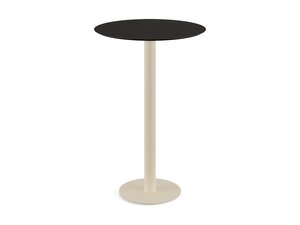 FEROS Urban Stehtisch Gestell Sand + Schwarze HPL...