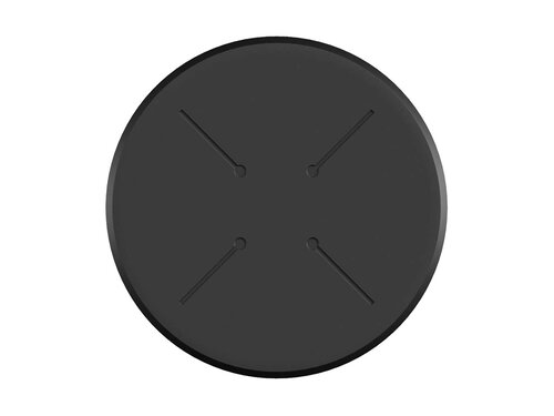 FEROS Infinity Tripod Stehtisch Gestell Schwarz + Galaxy Marble HPL Tischplatte rund  700 mm