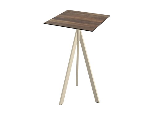 FEROS Infinity Tripod Stehtisch Gestell Sand + Tropical...