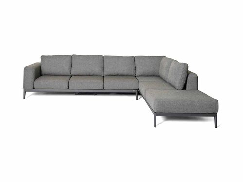 BEST Athene Lounge-Set, Ecksofa mit Beistelltischen, Outdoorstoff Anthrazit, BTH 3220 x 2300 x 670 mm