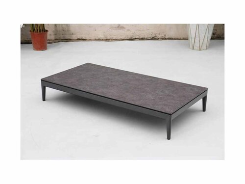 BEST Athene Lounge-Set, Ecksofa mit Beistelltischen, Outdoorstoff Anthrazit, BTH 3220 x 2300 x 670 mm