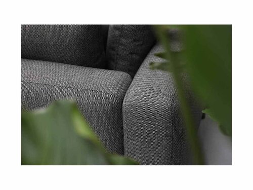 BEST Athene Ecksofa, Aluminium und Outdoorstoff Anthrazit, BTH 3220 x 2300 x 670 mm