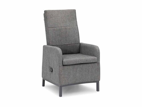 BEST Riga Relaxsessel mit Fu�hocker, Outdoorstoff Anthrazit