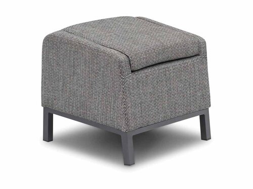 BEST Riga Relaxsessel mit Fu�hocker, Outdoorstoff Anthrazit