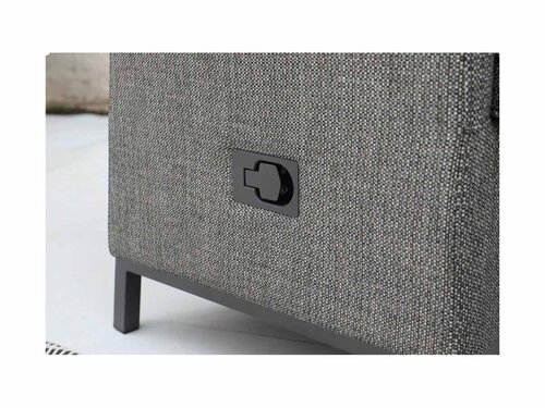 BEST Riga Relaxsessel mit Fu�hocker, Outdoorstoff Anthrazit