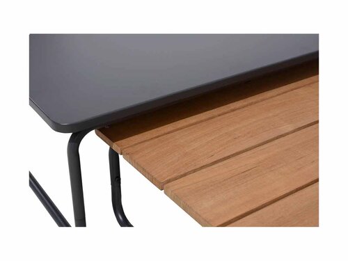 BEST Portofino Lounge-Sitzgruppe, 5-teilig, Sofagarnitur mit Tischen, Outdoorstoff Anthrazit