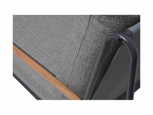 BEST Portofino Lounge-Sitzgruppe, 5-teilig, Sofagarnitur mit Tischen, Outdoorstoff Anthrazit