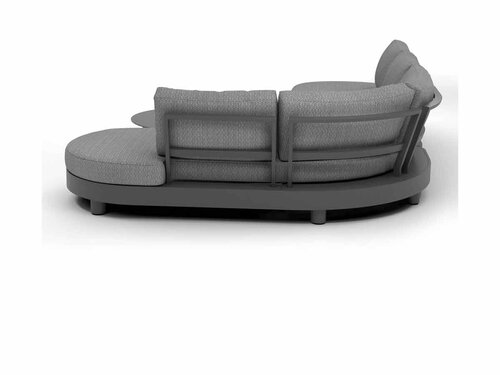 BEST Salerno Lounge-Sitzgruppe, 3-teilig, Outdoor Sofa mit Tisch, Farbe Anthrazit