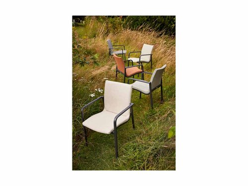 BEST Positano Dining Stuhl, wasserabweisender Stoff, Farbe Gr�n, BTH 570 x 630 x 860 mm