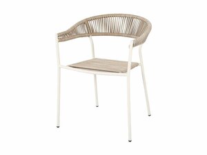 BEST Sebastian Stapelstuhl mit Seilgeflecht, Farbe Sand,...