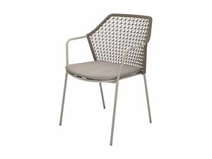 BEST Burano Stapelstuhl mit Seilgeflecht und Sitzkissen,...