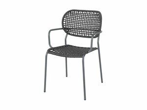 BEST Reino Stapelstuhl mit Seilgeflecht, Farbe Anthrazit,...