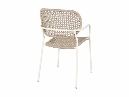 BEST Reino Stapelstuhl mit Seilgeflecht, Farbe Sand, BTH 555 x 605 x 885 mm