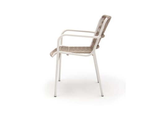 BEST Ives Stapelstuhl, mit Seilgeflecht, Farbe Sand, BTH 660 x 560 x 860 mm