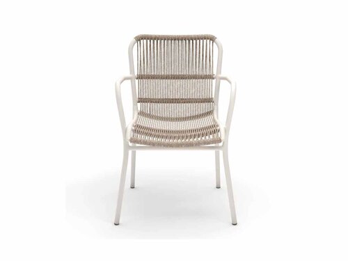 BEST Ives Stapelstuhl, mit Seilgeflecht, Farbe Sand, BTH 660 x 560 x 860 mm