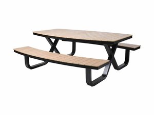 BEST Buddy Picknick-Tisch, Aluminiumgestell mit...