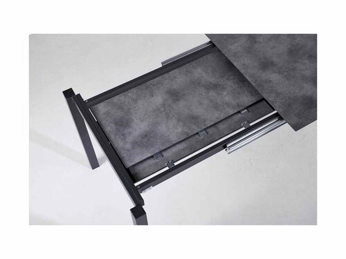 BEST Palazzo Ausziehtisch, Stahlgestell mit HPL-Platte, anthrazit, BTH 2100 x 900 x 750 mm